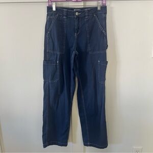 Garage Carpenter Jeans Wide Leg Oversized Slouchy Indigo Blue 100% Cotton Size 1